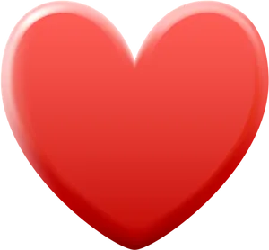 3 D Red Heart Graphic PNG Image