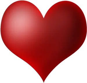 3 D Red Heart Graphic PNG Image