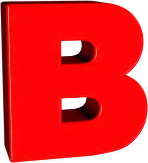 3 D Red Letter B PNG Image