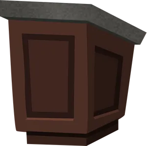 3 D Rendered Brown Podium PNG Image