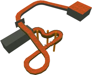 3 D Treble Clef Slide Design PNG Image