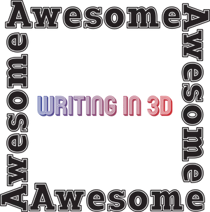 3 D Typography Demonstration PNG Image