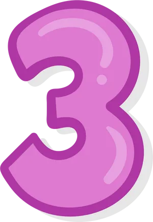 3 Number Png Photo - Purple Number 3 Transparent, Png Download PNG Image