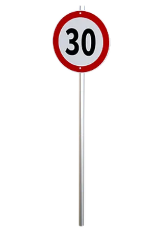 30kmhspeedlimitsign PNG Image