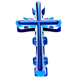 3d Blue Cross Visualization Png 92 PNG Image