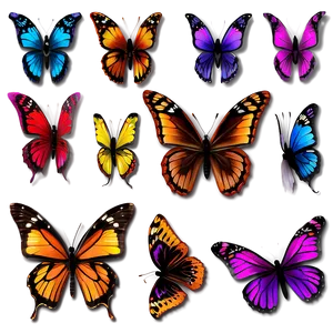 3d Butterfly Emoji Png Vij PNG Image