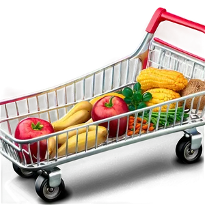 3d Grocery Cart Png Tjf PNG Image