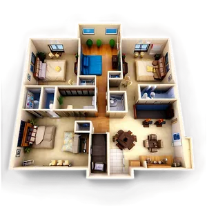 3d House Floor Plan Png Wev PNG Image