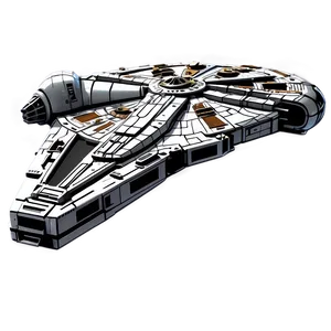 3d Millennium Falcon Png 06122024 PNG Image