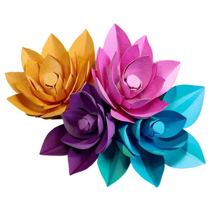 3d Paper Lotus Flower Png 23 PNG Image