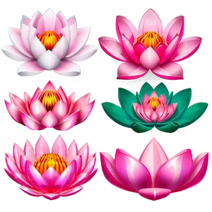 3d Paper Lotus Flower Png Mjq12 PNG Image