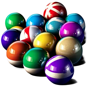 3d Pool Balls Png Xrj96 PNG Image