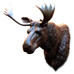 3d Rendered Moose Head Png Kpb44 PNG Image