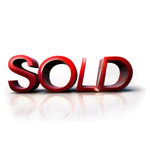 3d Sold Text Png 38 PNG Image