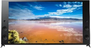 4 K T V Displaying Landscape PNG Image