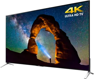 4 K Ultra H D T V Starry Night Arches National Park PNG Image