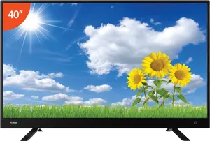 40 Inch Toshiba L E D T V Sunflower Display PNG Image