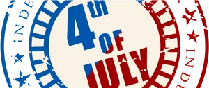 4thof July Celebration Banner PNG Image