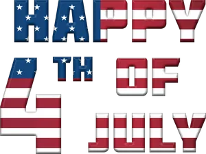 4thof July Celebration Text PNG Image