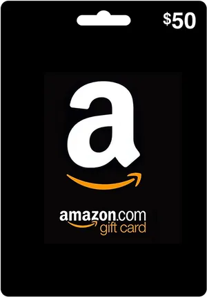 50 Dollar Amazon Gift Card PNG Image