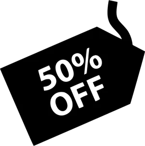 50 Percent Discount Tag PNG Image