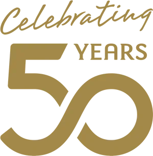 50th Anniversary Celebration Graphic PNG Image