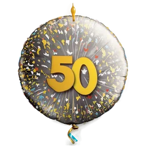 50th Birthday Chic Festivity Png 18 PNG Image