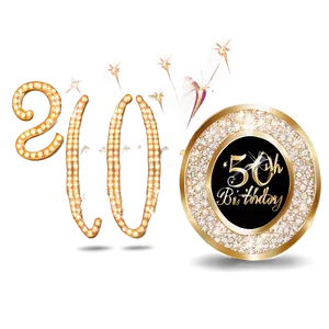 50th Birthday Glitz & Glam Png 06272024 PNG Image