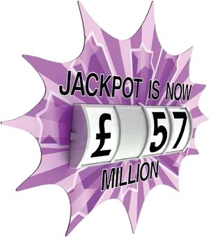 57 Million Pound Jackpot Announcement PNG Image