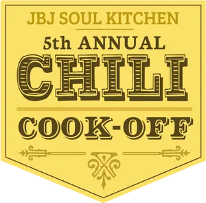 5th Annual Chili Cook Off Banner PNG Image