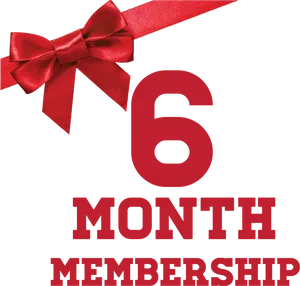 6 Month Membership Gift Card PNG Image