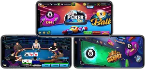 8 Ball Pool Game Screenshots PNG Image