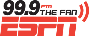 999.9 F M The Fan E S P N Radio Logo PNG Image