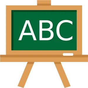 A B C Letterson Blackboard PNG Image