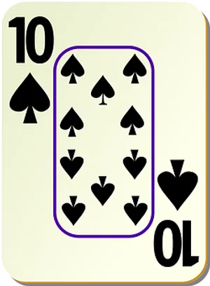 A Card With A Card Of Spades PNG Image