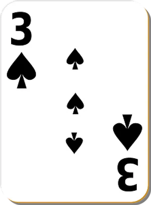 A Card With A Number Of Spades PNG Image