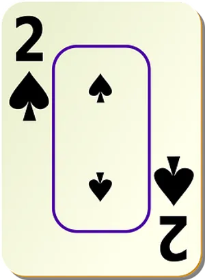 A Card With A Rectangle And Two Spades PNG Image