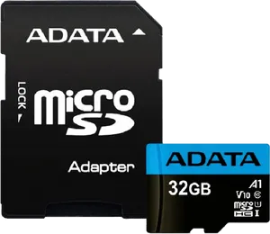 A D A T A Micro S D Cardand Adapter PNG Image