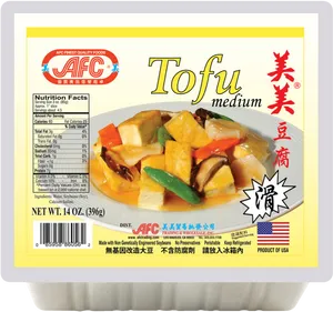 A F C Medium Tofu Packaging PNG Image