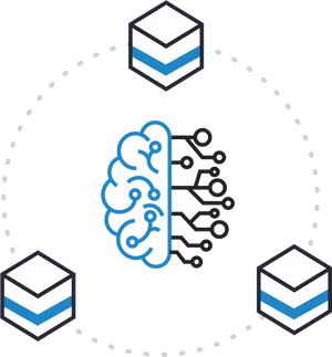 A I Brainand Data Storage Concept PNG Image