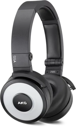 A K G Y55 Black Headphones PNG