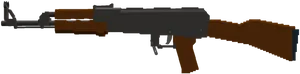 A K47 Assault Rifle Profile PNG Image