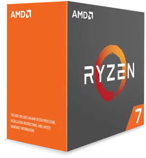 A M D Ryzen7 Processor Box PNG Image