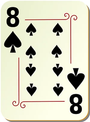 A Playing Card With A Number Of Spades PNG Image