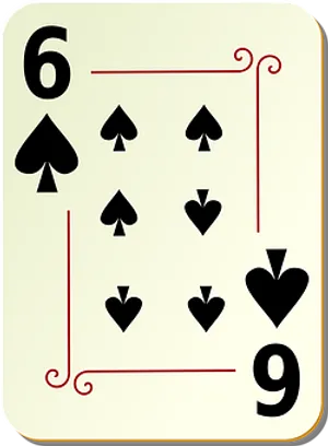 A Playing Card With A Number Of Spades PNG Image