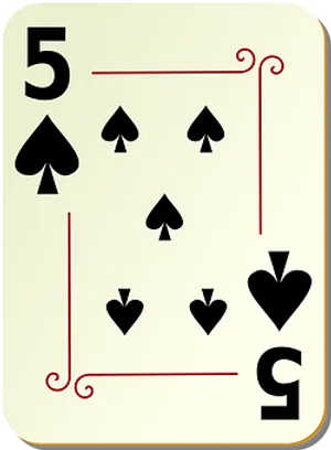 A Playing Card With A Number Of Spades PNG Image