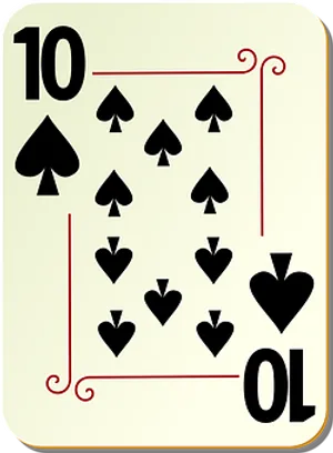 A Playing Card With Black Symbols PNG Image