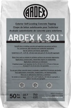 A R D E X Exterior Self Leveling Concrete Topping Bag PNG Image