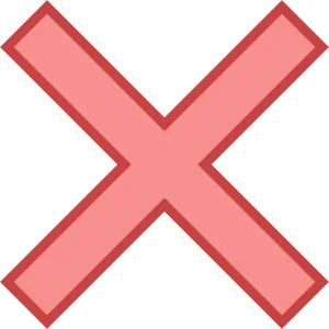 A Red X On A Black Background PNG Image