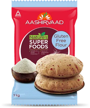 Aashirvaad Gluten Free Flour Package PNG Image